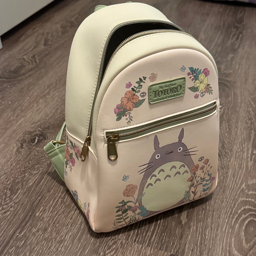 Loungefly My Neighbor Totoro Floral Mini Backpack - Pastel Pink & Mint
